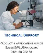 Technical Support  Product & application advice Sales@PLUSAx.co.uk 0121 58 222 58