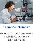 Technical Support  Product & application advice Sales@PLUSAx.co.uk 0121 58 222 58