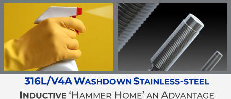 316L/V4A Washdown Stainless-steel Inductive ‘Hammer Home’ an Advantage