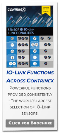 IO-Link Functions Across Contrinex  Powerful functions provided consistently - The world’s largest selection of IO-Link sensors.  .   Click for Brochure